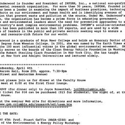 Announcements, 2005-04-01. ...