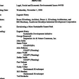 Minutes, 2000-11-01. Legal,...