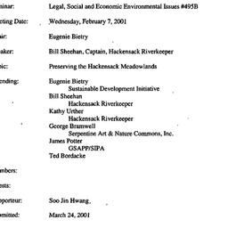 Minutes, 2001-02-07. Legal,...
