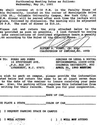 Announcements, 1993-04-21. ...