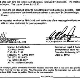 Announcements, 1996-04-03. ...