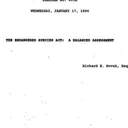 Handouts, 1996-01-17. Legal...