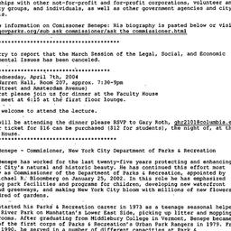 Announcements, 2004-03-03. ...