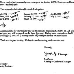 Correspondence, 1999-07-15....