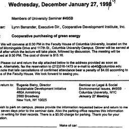Announcements, 1999-01-27. ...