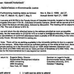 Announcements, 1998-10-07. ...