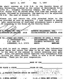 Announcements, 1997-03-05. ...