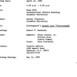 Minutes, 1982-04-13. The Pe...