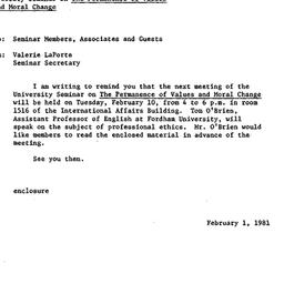 Announcements, 1981-02-10. ...