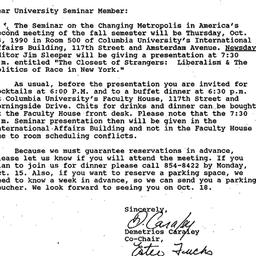 Announcements, 1990-10-08. ...