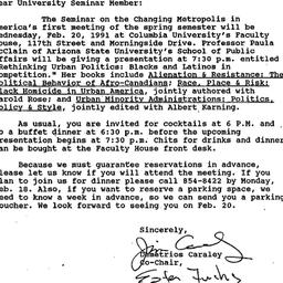 Announcements, 1991-01-25. ...