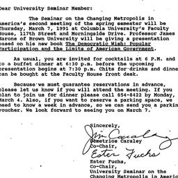 Announcements, 1991-02-15. ...