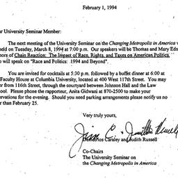 Announcements, 1994-02-01. ...