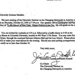 Announcements, 1993-10-11. ...