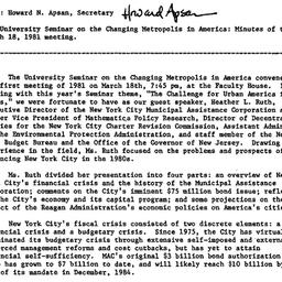 Minutes, 1981-03-30. The Ch...