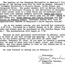 Announcements, 1989-02-10. ...