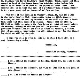 Announcements, 1971-03-09. ...