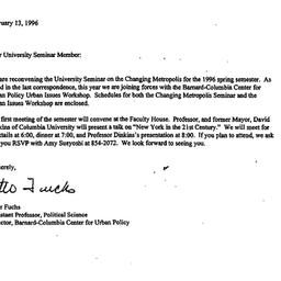 Announcements, 1996-02-13. ...