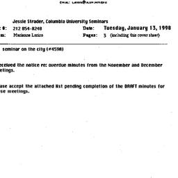 Correspondence, 1998-01-13....