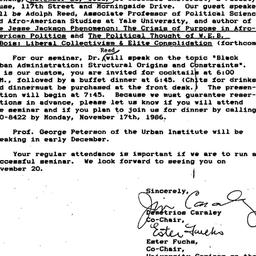Announcements, 1987-10-24. ...