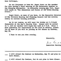 Announcements, 1972-05-09. ...