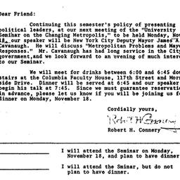 Announcements, 1974-10-30. ...