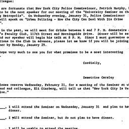 Announcements, 1973-01-10. ...