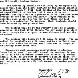 Announcements, 1992-02-13. ...