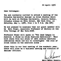 Announcements, 1976-04-20. ...