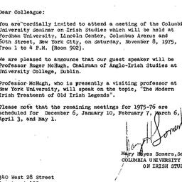 Announcements, 1975-10-26. ...