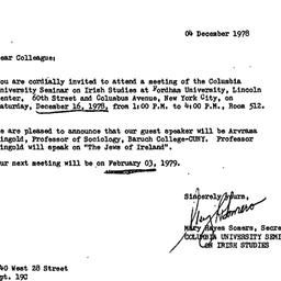 Announcements, 1978-12-04. ...