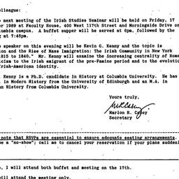Announcements, 1989-10-31. ...