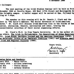 Announcements, 1990-11-06. ...