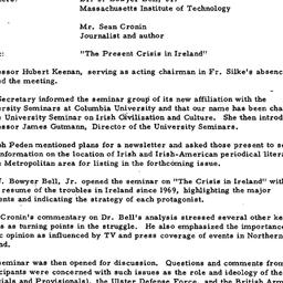 Minutes, 1973-09-22. Irish ...