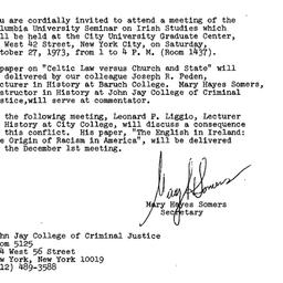 Announcements, 1973-10-15. ...