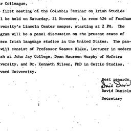 Announcements, 1981-11-12. ...