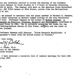 Announcements, 1984-04-04. ...