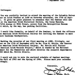 Announcements, 1983-09-07. ...