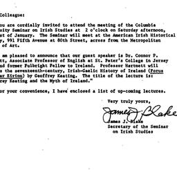 Announcements, 1984-01-12. ...