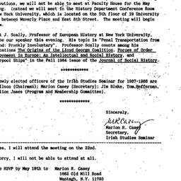 Announcements, 1987-05-04. ...