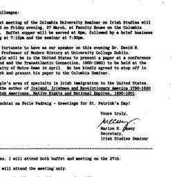 Announcements, 1987-03-09. ...
