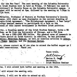 Announcements, 1987-01-15. ...
