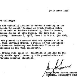 Announcements, 1976-10-30. ...