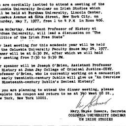 Announcements, 1977-04-28. ...