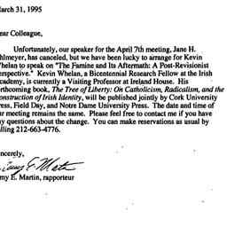 Announcements, 1995-03-31. ...