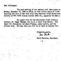 Announcements, 1980-12-03. ...