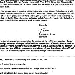 Announcements, 1992-09-14. ...