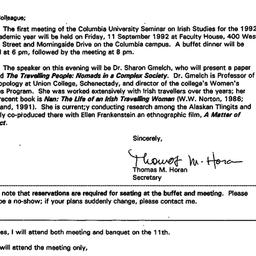 Announcements, 1993-08-13. ...