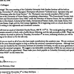 Announcements, 1999-10-29. ...