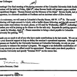 Announcements, 1998-04-21. ...